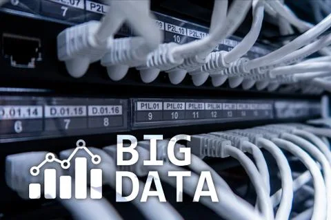 Big data analysing server. Internet and technology. Stock Photos