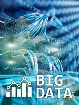 Big data analysing server. Internet and technology. Foto stock