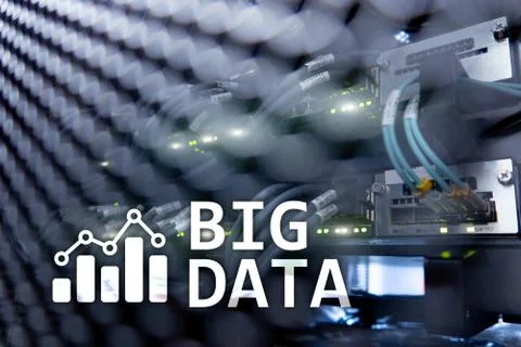 Big data analysing server. Internet and technology. Stock Photos