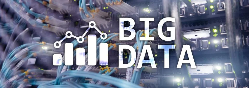Big data analysing server. Internet and technology. Big data Stock Photos