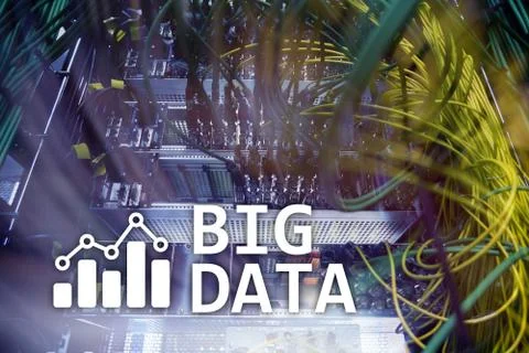 Big data analysing server. Internet and technology. Stock Photos