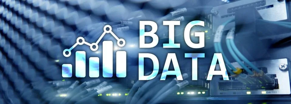 Big data analysing server. Internet and technology. Foto stock