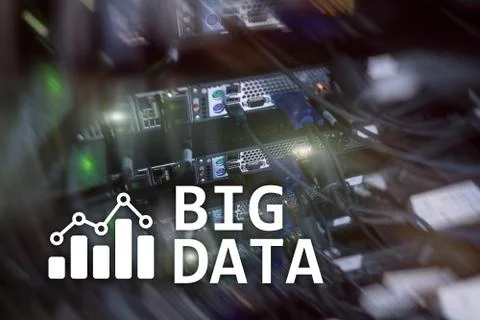 Big data analysing server. Internet and technology. Stock Photos