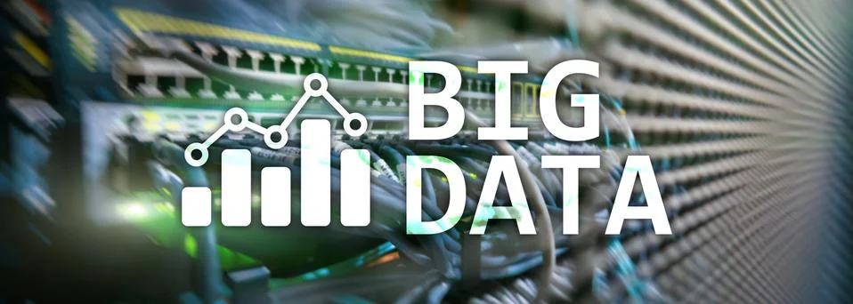 Big data analysing server. Internet and technology. Foto stock