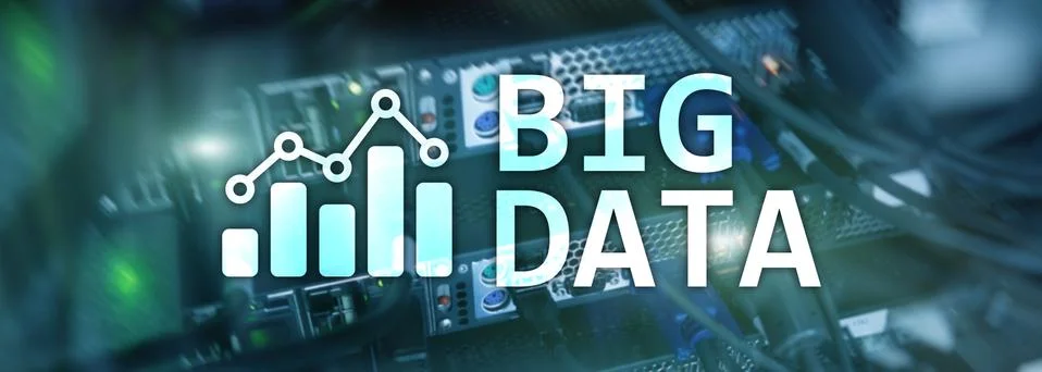 Big data analysing server. Internet and technology. Stock Photos
