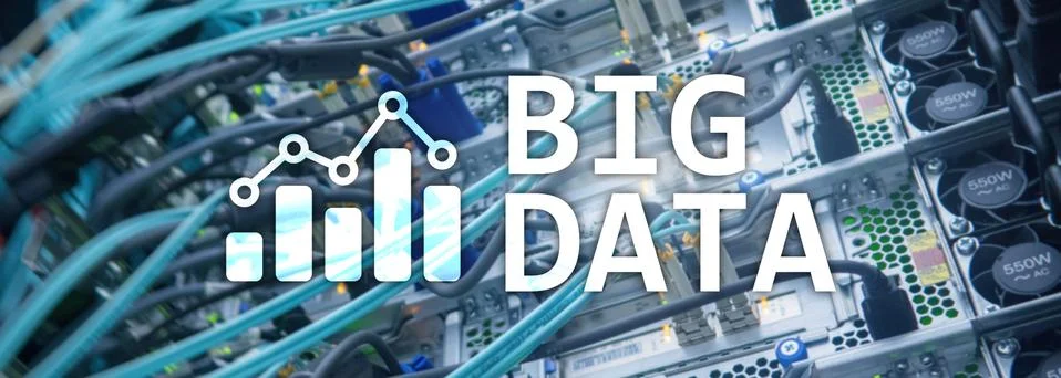Big data analysing server. Internet and technology Stock Photos