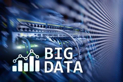Big data analysing server. Internet and technology Stock Photos