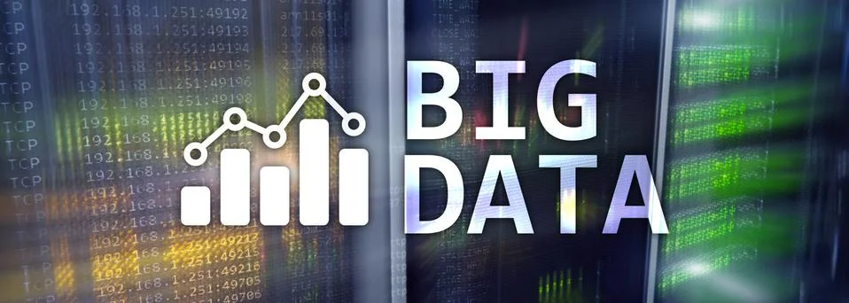 Big data analysing server. Internet and technology Stock Photos