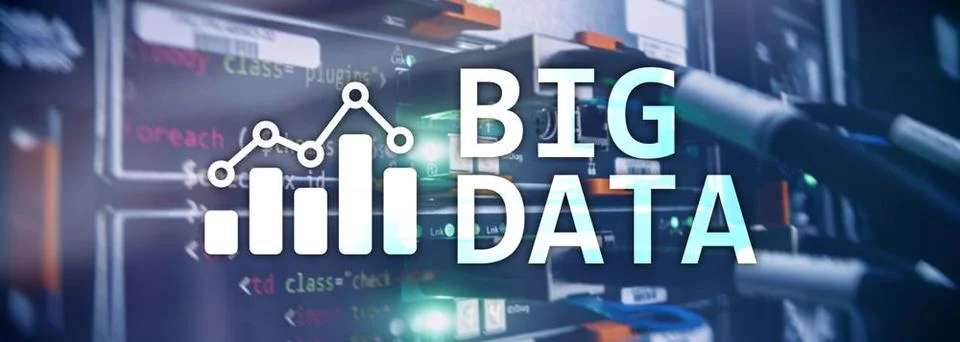 Big data analysing server. Internet and technology. Big data analysing ser... Foto stock