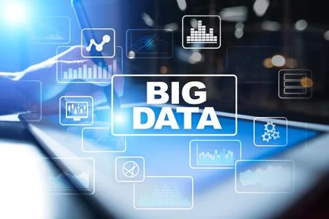 BIG DATA, Analysis and Processing tools. Business and technology concept. Stock Photos