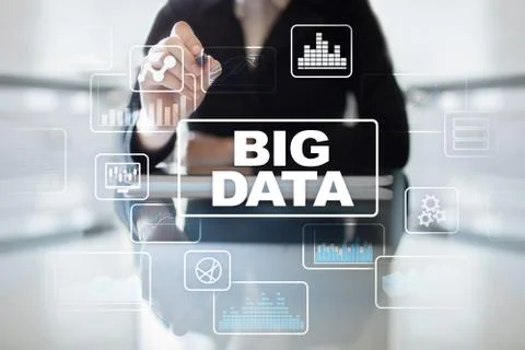 BIG DATA, Analysis and Processing tools. Business and technology concept. Stock Photos