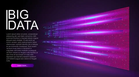 Big data analysis concept. Predictive analytics. .Smart system. From Chaos to Illustrazione stock