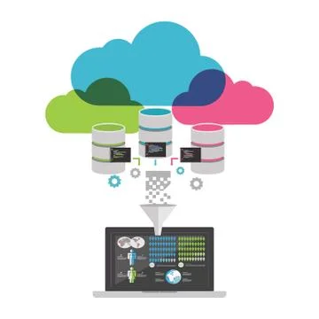 Big data analysis. Data mining concept. Illustrazione stock