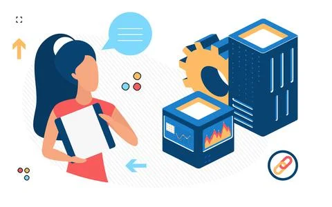 Big data analysis engine generating valuable insights イラスト素材