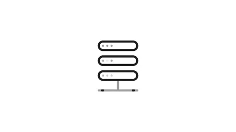 Big data analysis thin line icon. Data processing outline pictogram for websi Stock Footage 209934377