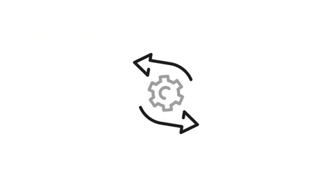Big data analysis thin line icon. Data processing outline pictogram for websi Stock Footage 209934386
