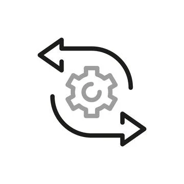 Big data analysis thin line icon. Data processing outline pictograms for webs Stock Illustration