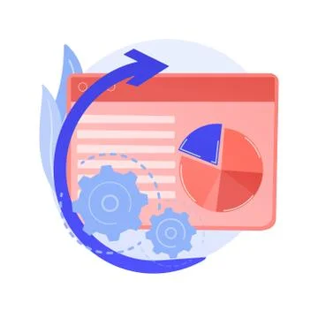 Big data analysis vector concept metaphor. Stock Illustration