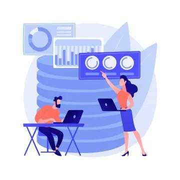 Big data analytics abstract concept vector illustration. Stock Illustration