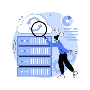 Big data analytics abstract concept vector illustration. Stock Illustration