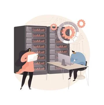 Big data analytics abstract concept vector illustration. Stock Illustration