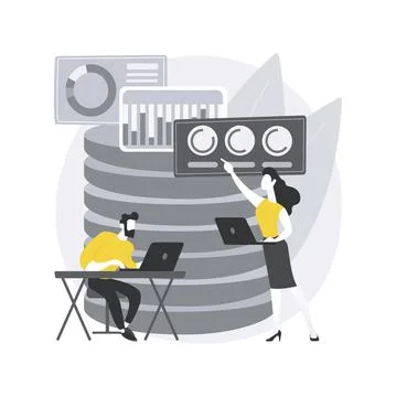 Big data analytics abstract concept vector illustration. Stock Illustration