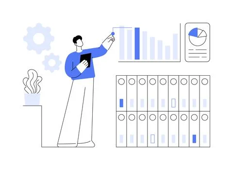 Big data analytics abstract concept vector illustration. 스톡 일러스트
