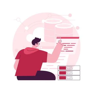 Big data analytics abstract concept vector illustration. Stock Illustration