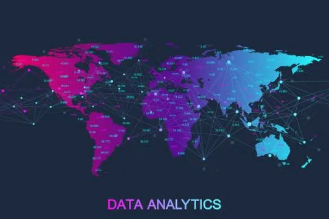 Big data analytics and business intelligence. Digital analytics concept with Stock Illustration