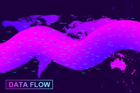 Big data analytics and business intelligence. Digital analytics concept with Stock Illustration