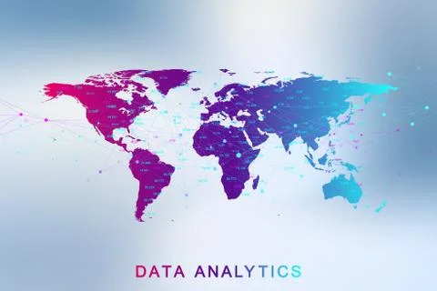 Big data analytics and business intelligence. Digital analytics concept with イラスト素材