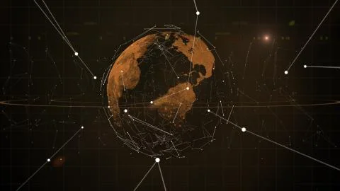 Big data analytics and business intelligence concept. Blockchain pattern Stock Illustration