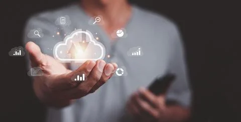 Big data analytics and business intelligence concept with chart and graph i.. Stock Photos