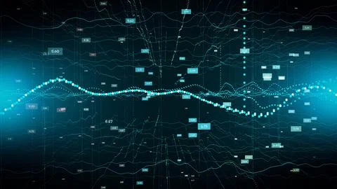 Big Data Analytics and Digital Technology Background Stock Illustration