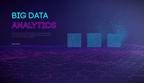 Big data analytics background. Artificial intelligence data symbols. Data イラスト素材