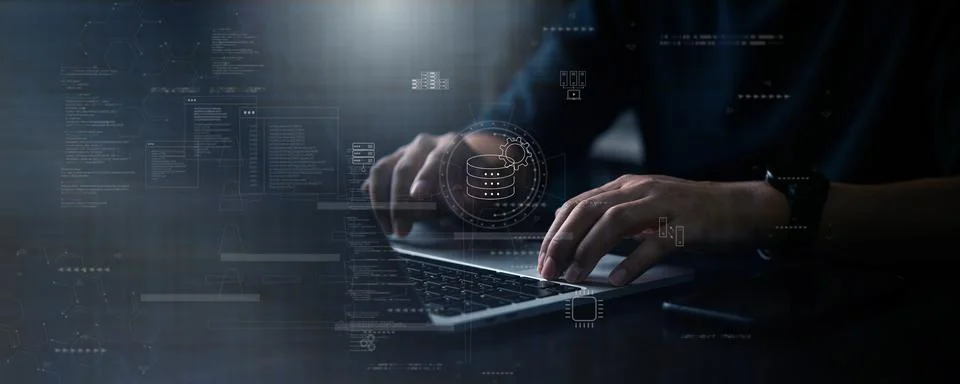 Big data analytics, cloud security, database management, IT security soluti.. 스톡 사진