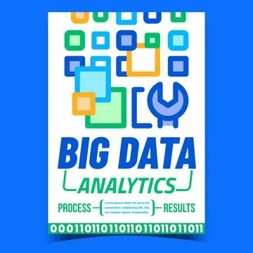Big Data Analytics Creative Promo Banner Vector Stock Illustration