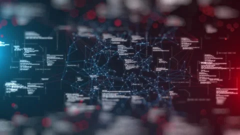 Big Data Analytics Network Nodes System Storage Algorithms Stock-Footage 302519463