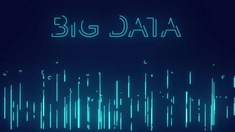 Big data analytics network Virtual flow big binary data visualization Stock Footage 241073469