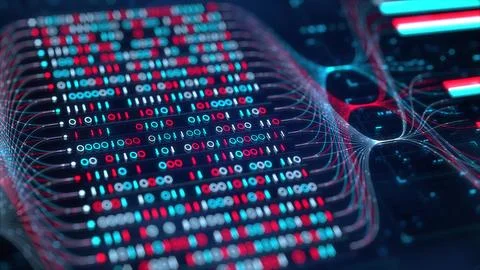 Big Data Analytics, Neural Network Data Flow Visualization, AI Machine Lear.. Illustration