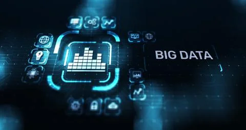 Big data analytics platform, business intelligence and modern technology conc Stock-Fotos