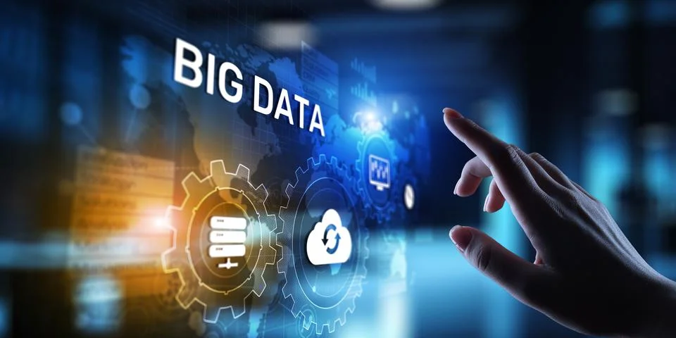 Big data analytics platform, business intelligence and modern technology conc Stock-Fotos