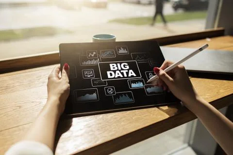 Big data analytics process management. Business and technology concept. Stock Photos