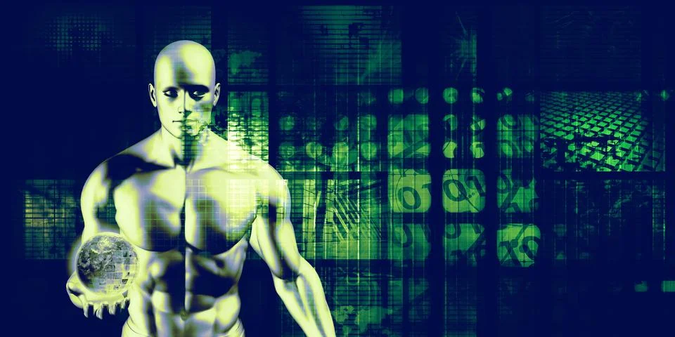 Big Data Analytics Processing and Business Intelligence Illustrazione stock