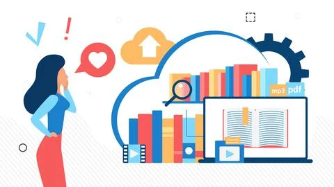 Big data analytics technology using machine learning Stock Illustration