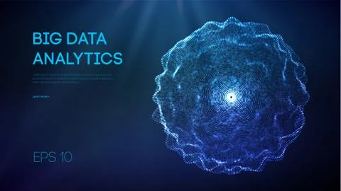Big data analytics vector. Future technology concept. Web design. Digital data Stock-Illustration