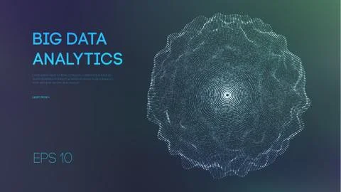 Big data analytics vector. Future technology concept. Web design. Digital data Illustrazione stock