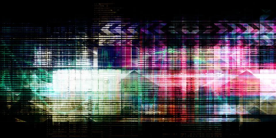 Big Data Analytics Visualization For Business Intelligence Stock Illustration