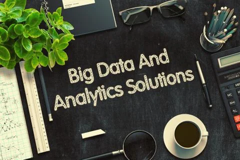 Big Data And Analytics Solutions Concept. 3D render. Stock Photos