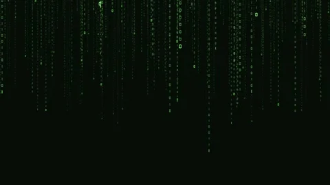 Big data and artificial intelligence binary code falling and scrolling Digital Stock Footage 247428963